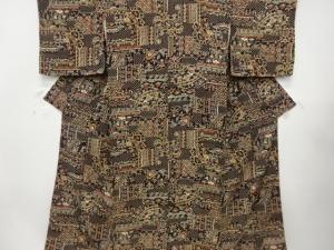 未使用品　花鳥更紗模様　小紋着物